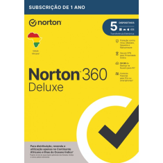 Norton Antivirus 360 DeluxeELUXE 50GB 1-Utilizador 5-Dispositivos WRT DRMKEY FTP